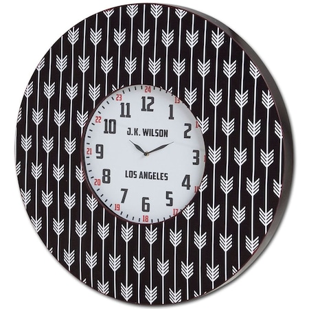 Homeroots 4" Black And White Metal Analog Round Wall Clock 376208
