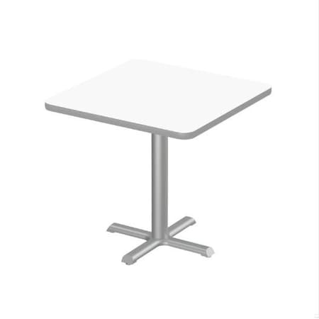Correll Square Cafe Table, 30 in W, 30 in L, 29 in H, Particleboard Top, Frosty White SXT30DES-80-98-13