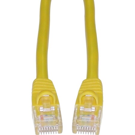 Cable Wholesale Cat5e Yellow Copper Ethernet Patch Cable, Snagless/Molded Boot, POE Compliant, 35 foot 10X6-08135