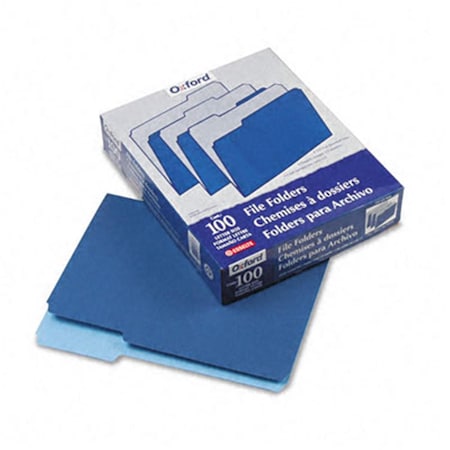 Pendaflex Two-Tone File Folder- 1/3 Cut Top Tab- Ltr- Navy Blue/Light Navy Blue, 100PK 1521/3NAV