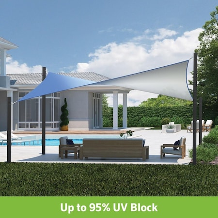 Coolaroo 12 x 8 ft. Dual Shade Rectangle Sail Kit, Santorini 481872