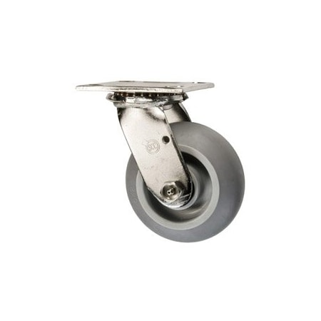 Service Caster 5 Inch SS Thermoplastic Rubber Wheel Swivel Caster with Roller Bearing SCC SCC-SS30S520-TPRRD