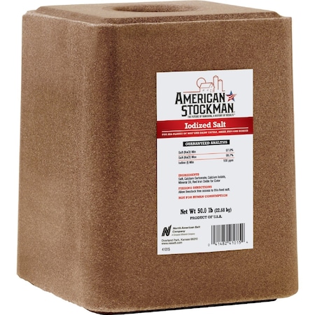 American Stockman 50 Lb. Iodized Salt Block 41015