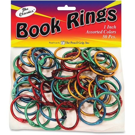 The Pencil Grip The Classicsâ„¢ Book Rings, Assorted Colors, 50 Pack Per Pack, PK2 189