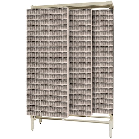 Quantum Storage Systems FREE STANDING SLIDER W/80 IVORY TILT BINS QS-309-80IV