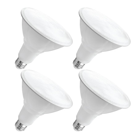 Viribright LED Flood Light Bulb, PAR38 15W E26 Base 1400lm 6500K, 120V-277V 60 15000hr Dim UL, 4PK PAR38/65K/654659-4