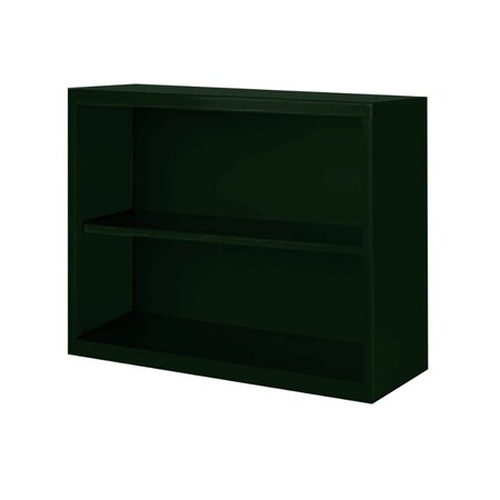 Steel Cabinets Usa Bookcase 30 in H, 36 in W, Hunter Green, 2 Shelves BCA-363013-H GRN