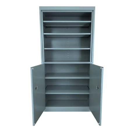 Steel Cabinets Usa Cabinet Bookcase, 72 in H, 33 in W, Denim Blue, 5 Shelves CBC-331872-DB