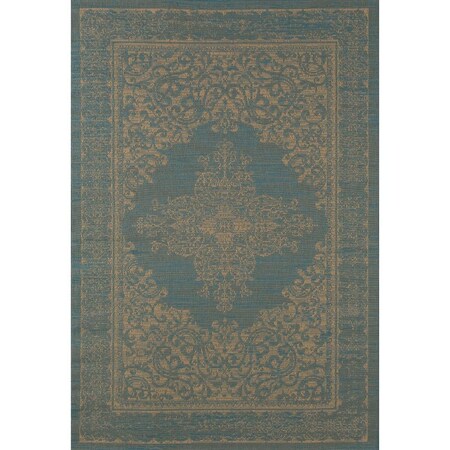 Standalone 9 x 13 ft. Plymouth Collection Nest Flat Woven Indoor & Outdoor Area RugBlue ST899548