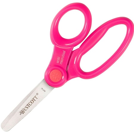 Westcott Scissors, 5" Kids Plastic Handle with Anti-Microbial - Blunt 14606
