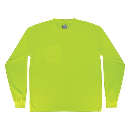 Ergodyne Hi-Vis Shirt, L, Lime, Long Sleeve 21814