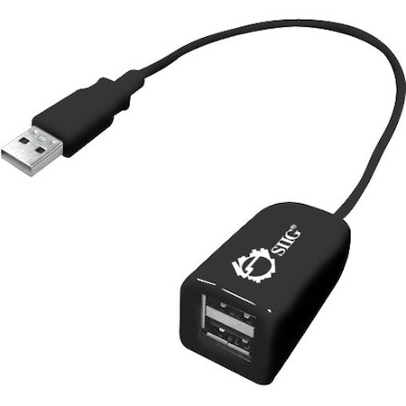 Siig AC Compact 2Port USB 2.0 Hub Brown Box JU-H20011-S1