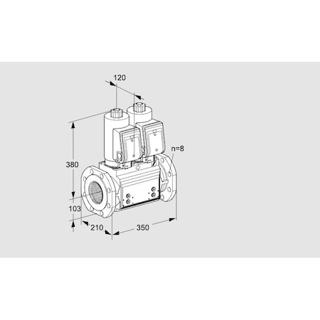 Honeywell Kromschroder VLV, DBL SOLND, 4 ANSI FLG, VCS8T100A05NNK KS88204961