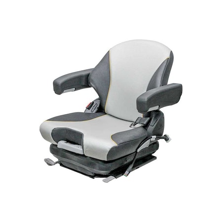 Uni Pro Big Dog Diablo/Hustler Super Z Mower Mechanical Suspension Seat Black/Silver Vinyl 8645