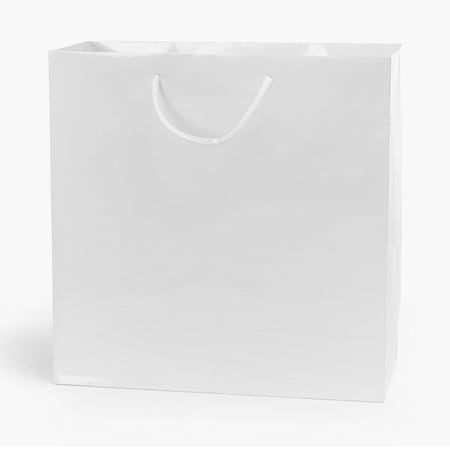 Nashville Wraps White Gloss Gift Bags, Filly 12x5x12, 10PK GTFMWH