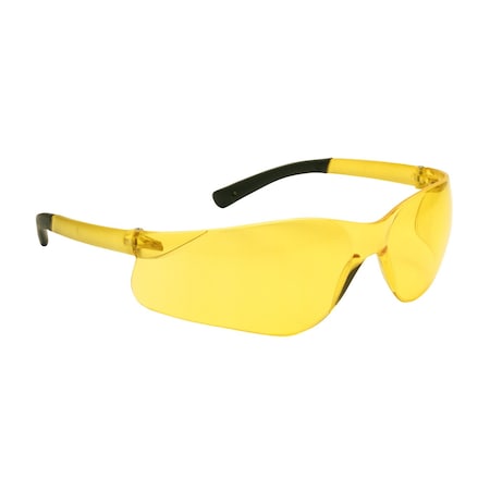Bouton Optical Rimless Safety Glasses with Amber Temple, Amber Lens and Anti-Scratch Coating 250-06-5509