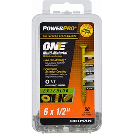 Hillman 6 x .5 in. Exterior Flat Head One Screw - Bronze Epoxy, 50PK 240662