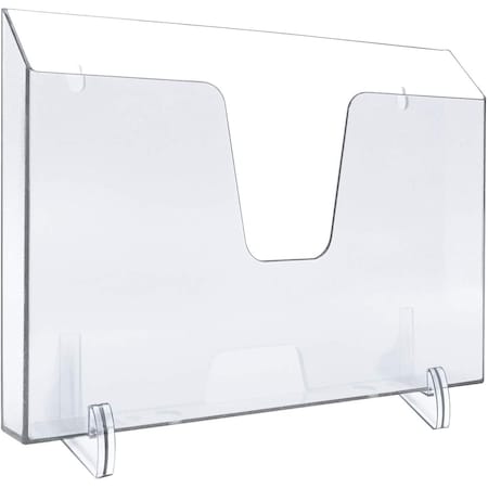Acrimet Pocket File Holder Horizontal Brochure Display (Wall or Countertop, Letter, Crystal) 862.1