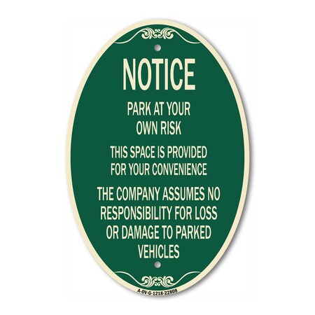 Signmission This Space Is Provided for Your Convenience -, 12 In X 18 In Architectural, Heavy Gauge Aluminum A-OV-G-1218-22808