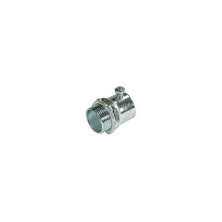 Abb 1in, Zinc Plated Steel, Non-Insulated Throat, Concrete Tight, Set Screw, EMT Conduit TC123A