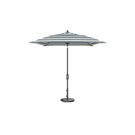 Treasure Garden 7.5 ft Square Patio Umbella, aluminum, fiberglass ribs, outdoor, Gateway Coast Stripe UM847SQ-09 14087 Gateway Coast Stripe