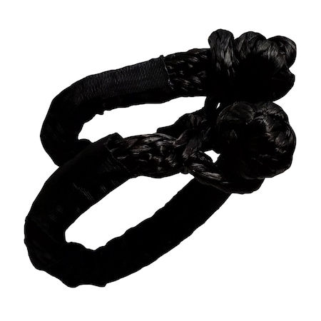 Tie 4 Safe 1/2'' x 22'' Synthetic Soft Shackle Tow Rope Recovery Strap 37,400LBS Black, 2PK TR10HP-01-1355-B-2