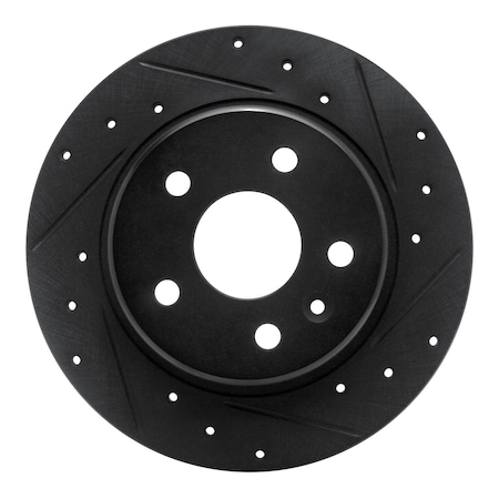 Dynamic Friction Co DFC Brake Rotor - Drilled and Slotted - Black 633-47052R