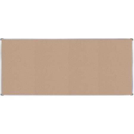 Aarco VIC Cork Bulletin Board with Euroframe Design 48"x96" Blanched Almond ERC4896186