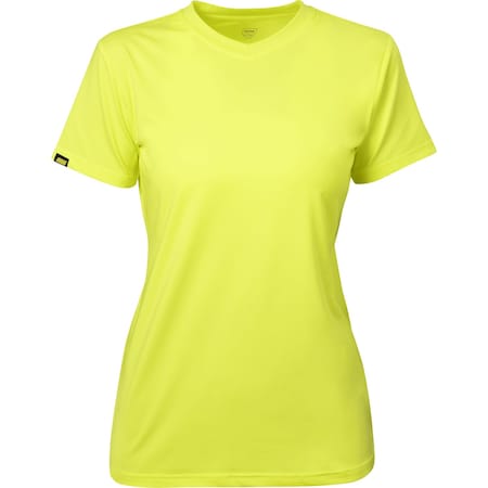 Ironwear Elastex Women's Short Sleeve V-Neck Performance T-Shirt, Lime, 2X-Large 7100-L-XL