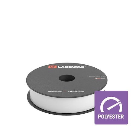 Labeltac LabelTac 4 and Pro Model Heavy Duty Polyester Supply, 1in x 100ft, White LT102HDP