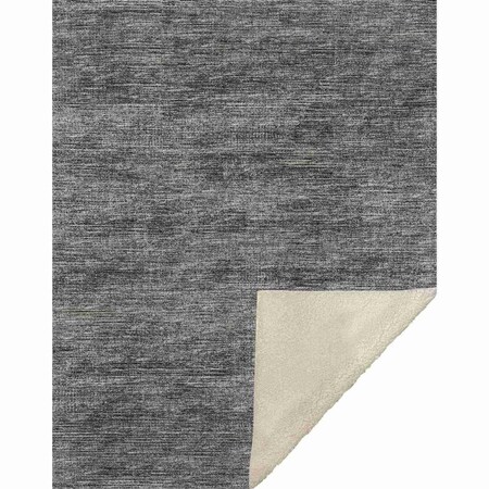 Homeroots 50" X 70" Gray And Silver Abstract Microfiber Plush Throw Blanket 699007