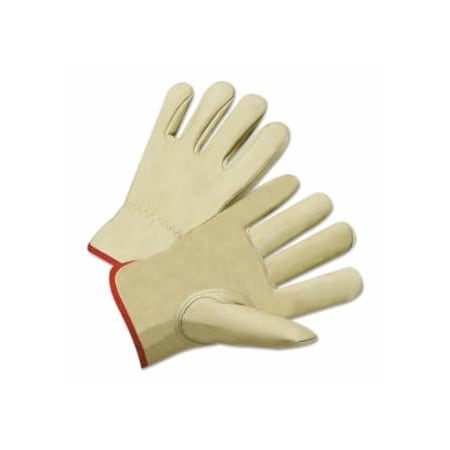 Anchor Brand Standard Grain Cowhide Leather Driver Gloves, X-Large, Unlined, Tan, 12PK 101-4015XL