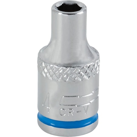 Channellock 1/4'' Drive 4 mm 6-Point Shallow Metric Socket 398055