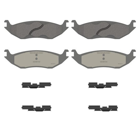 Wagner Brake OEX Rear Disc Brake Pad Set Premium Semi - Met,  OEX967AM