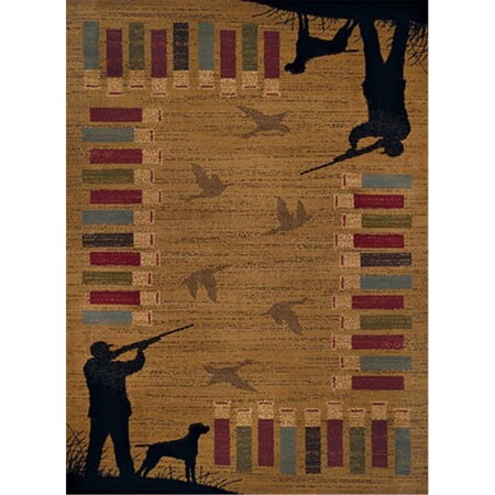 United Weavers 7 ft. 10 in. x 10 ft. 6 in. Affinity Bird Shot Oversize Rug, Gold 750 06218 912