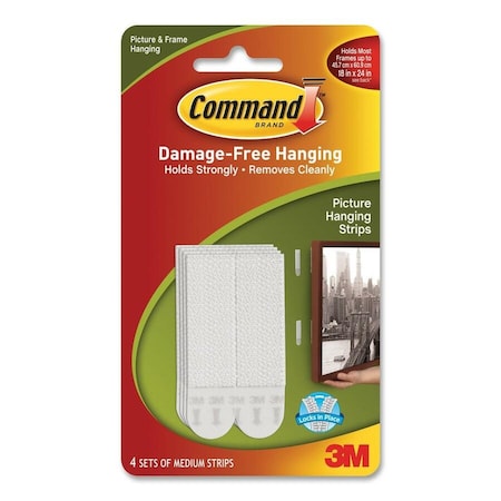 Command 3M Command White Medium Picture Hanging Strips 12 lb 4 pk 17201-4PK