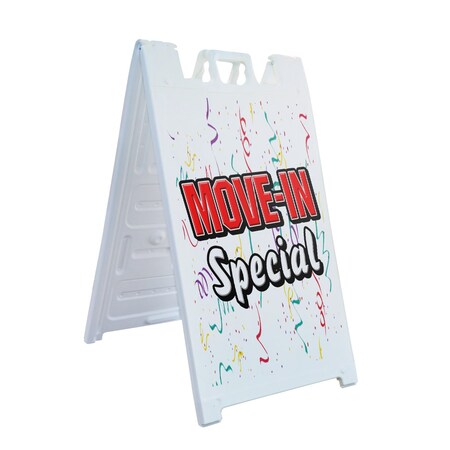 Signmission Move-in Special, A-Frame & 2 Decals Installed, Heavy-Duty Plastic Frame SBHD-D-2436-Move-in Special
