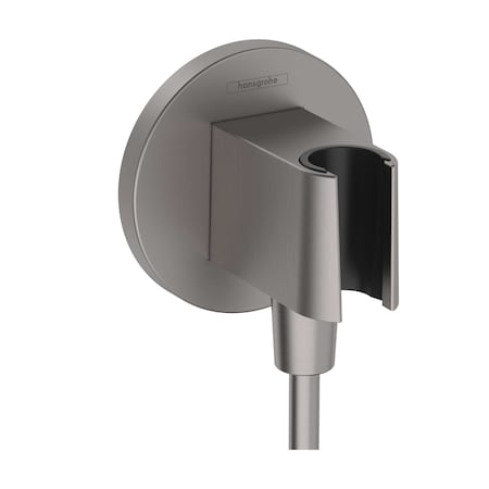 Hansgrohe FixFit S Wall Outlet with Handshower Holder in Brushed Black Chrome 26888341