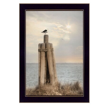 Homeroots Birds Eye View 1 Black Framed Print Wall Art 415421