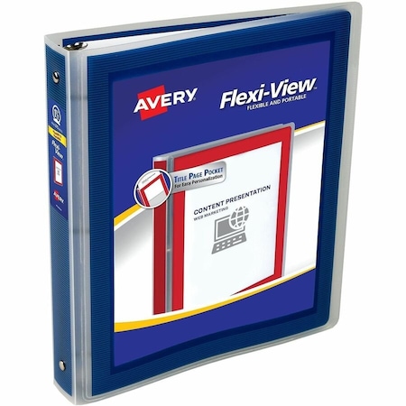 Avery Flexi-View 3 Ring Binder, 1.5 in Ring 17638