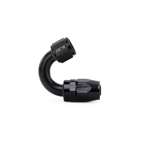 Hps Performance 150 Degree -4 Compression Double Swivel Hose End to AN Female, Aluminum, Black 250-1504