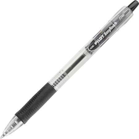 Pilot Easytouch Ballpoint Pen, Retractable, Fine 0.7 Mm, Black Ink, Clear Barrel, 36PK 54058