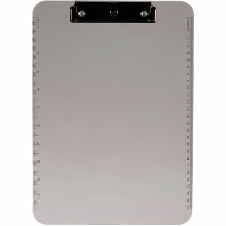 Business Source Flat Clip Plastic Clipboard, Smoke, 6PK BSN01870BD