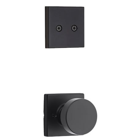 Kwikset Dummy Interior Pismo Knob Trim with Square Rose Matte Black Finish 973PSKSQT-514