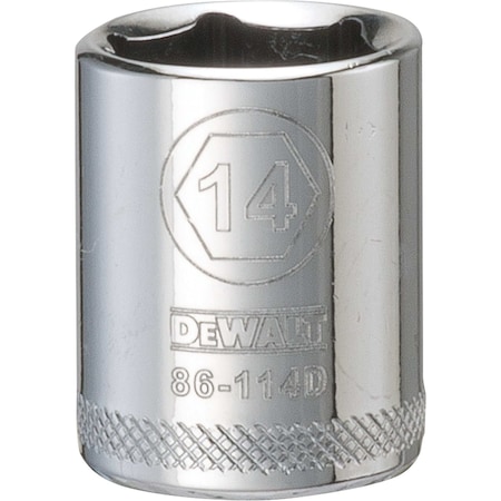 Dewalt Socket, Drive Point 6, 1/4in DWMT86114OSP