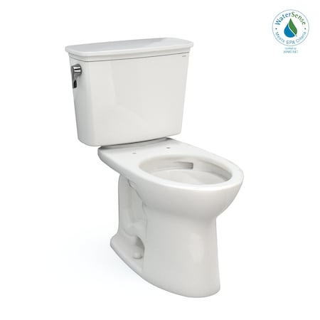 Toto Drake CST786CEG 1.28 GPF Two-Piece Elongated Toilet with Left Hand Lever, Colonial White CST786CEG#11