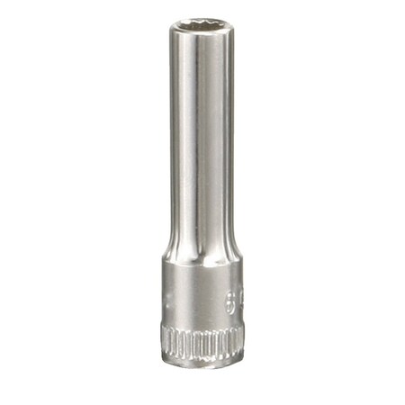 Genius Tools 1/4in Dr. 9/16in(12 pt.) Deep Hand Socket 275218