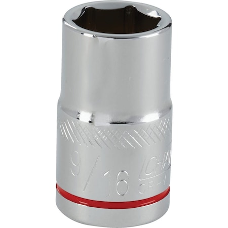 Channellock 1/2'' Drive 9/16'' 6-Point Shallow Standard Socket 302762