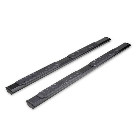 Trailfx TrailFX AL4020B; Step Nerf Bar; W/ Step Pads; 4-1/2" Hexagonal Straight; With Plastic End Caps AL4020B