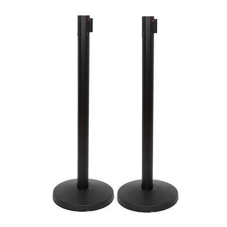 Showdown Displays Deluxe Belt Barriers (Set Of Two) - Black 280146-BLAC